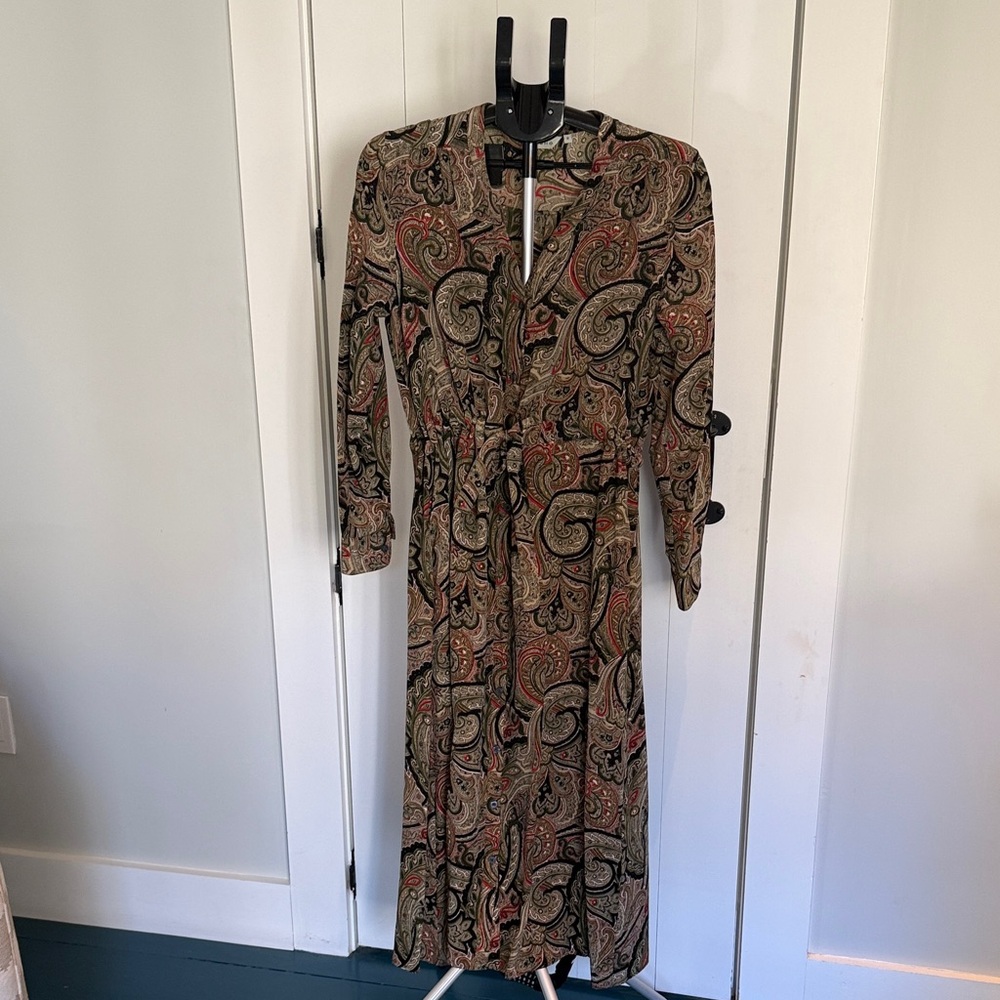Tylho Paisley Print Long Sleeve Dress M